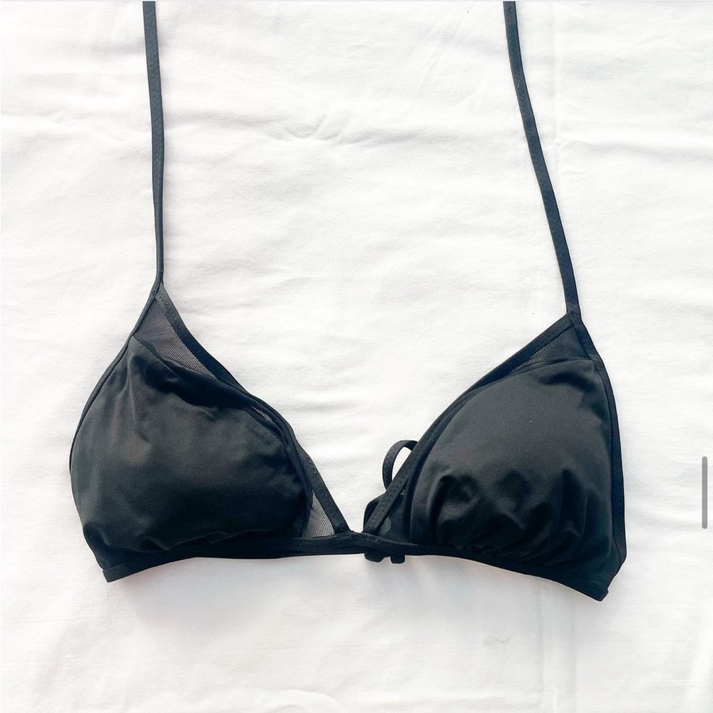Wild fable black triangle bikini top